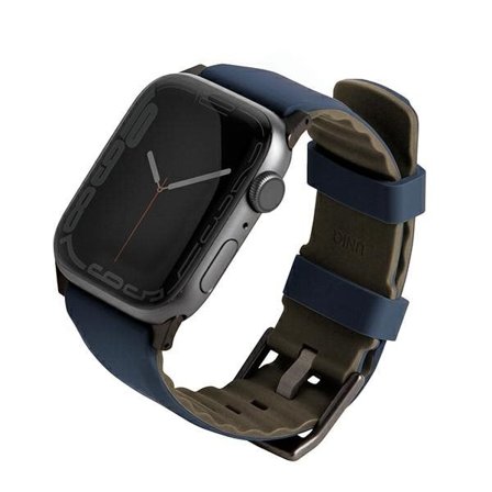 Uniq Linus armband för Apple Watch 1/2/3/4/5/6/7/8/SE/SE2/Ultra 42/44/45/49mm - blå