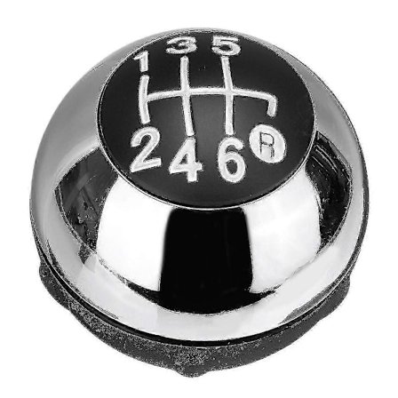 Nye Modeller 6-Trins Gearstangsknop Til Fiat 500 2012-2018 Blank Sølv [DB]