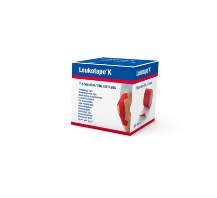 Leukotape K Taping Benda Adesiva 5mx7,5cm Rosso 1 Rotolo