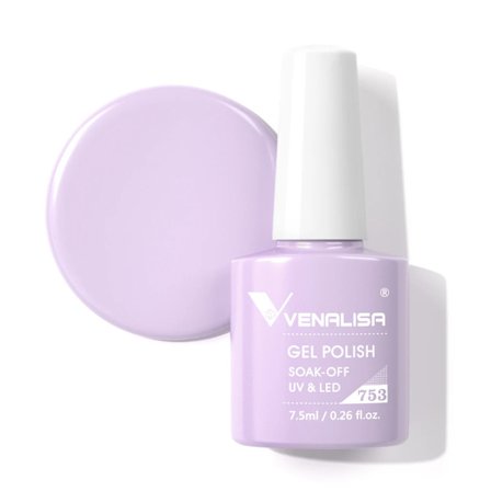 Venalisa Gel Nagellack 7.5ml Vit Hatt Glas Nagel Gel Polish NoWipe Top Soak Off UV LED Nagellack Glitter Färg Gel