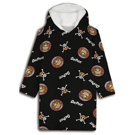 One Piece Thousand Sunny fleecefilt i poncho-stil – Mjuk och mysig pläd