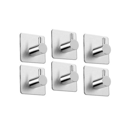 Självhäftande Krokar - Självhäftande Väggkrokar i Rostfritt Stål för Badrum och Kök, A
