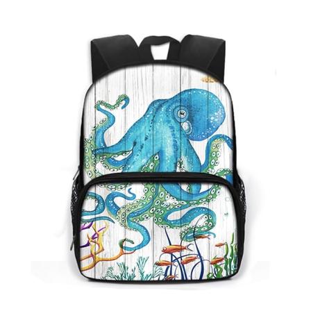 13 Inch Cute Se Djur Barn Skolväskor Delfin Bläckfisk Havssköldpadda Barn Dagis Ryggsäck Pojkar Flickor Skolväska Bokväska style 6