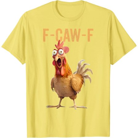 Sjov Kyllingehumor F-Caw-F T-shirt - Sjov