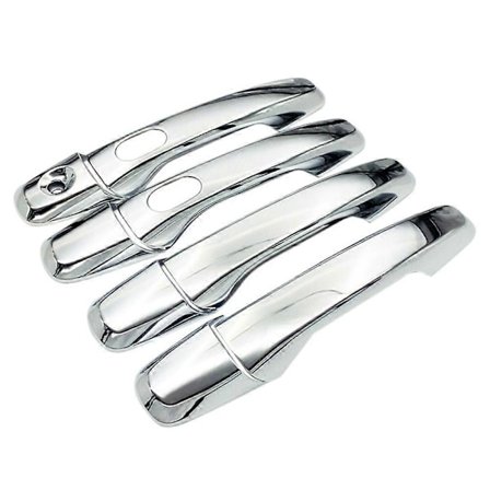 4 st ABS Yttre Sidodörrhandtagsskydd Trim med Smart Hål för Ford Explorer 2011-2018