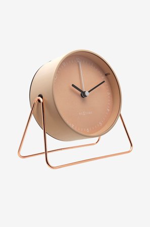 NeXtime - Bordsklocka Berlin 14 cm - Rosa - Väggklockor & bordsur - Från Homeroom