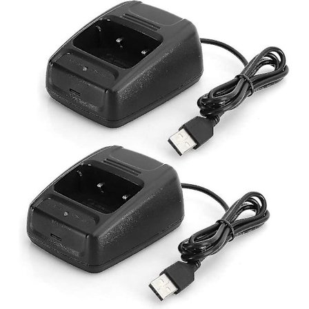 Auton USB-akku laturi Walkie Talkieblack2pcs