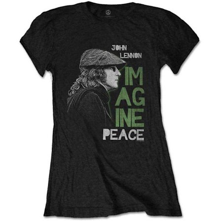 John Lennon Womens/Ladies Imagine Peace T-Shirt 4XL Svart