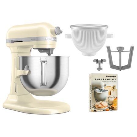 Kitchenaid 5KSM70SHXE köksmaskin 6,6 liter + 5KSMICM Ice Cream Maker, almond cream | Köksmaskiner > Köksassistenter | Bagaren och Kocken
