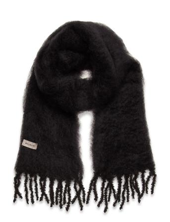 Aurora Kid Mohair Scarf Accessories Scarves Winter Scarves Svart Balmuir