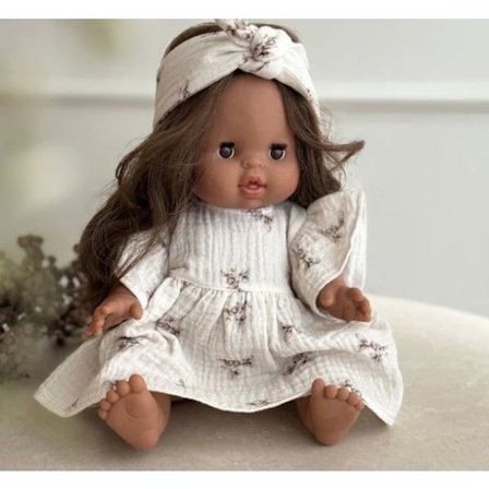 Sukienka w jagódki dla Miniland 38 cm