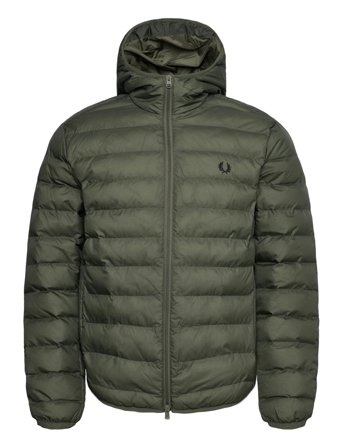 Fred Perry Hooded Insulated Jacket - Khaki green - XL