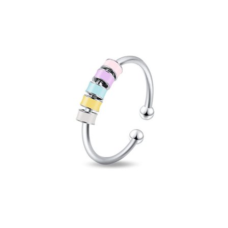 925 Sterling Sølv Spinner Angst Ring for Kvinner og Menn Fidget