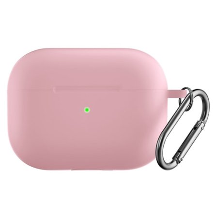 AirPods Pro 2 silikonfodral med karbinhake - Rosa