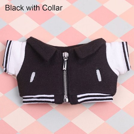 Mode docka Kläder Dockor Jacka Kappa SVART MED KRAGE SVART