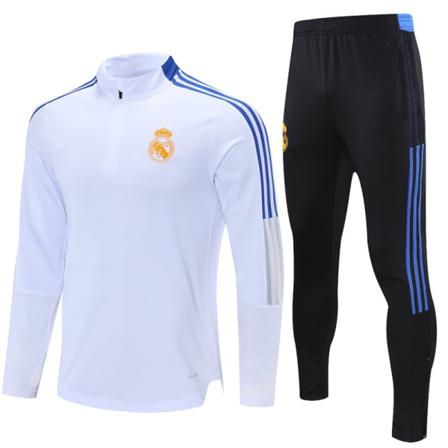 Real Madrid Långärmad Fotbollsträningsdräkt För Barn White Top 16(145-155cm)