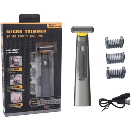 Rakapparat för män, hybrid elektrisk rakapparat och skäggtrimmer med 4 i 1 ansiktskam med grova tänder och kroppshårstrimmer set, rakapparat för män