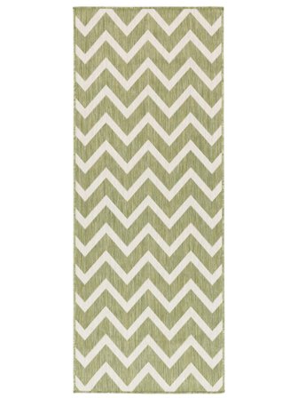 Washable Indoor/Outdoor Rug Capri Olive Green Runner Small Oeko-Tex