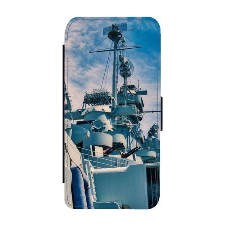 Krigsfartyg Iphone 14 Pro Max Plånboksfodral Multifärg