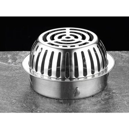 Rostfritt stål kort typ konvex golvbrunn anti-täppning takgolvbrunn stor förskjutning förtjockad utomhus cirkulation