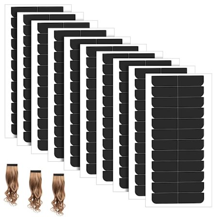10 ark Hårforlængelsestape, Hårforlængelsestape Dobbeltsidet Tape i Forlængelsestape, Skønhedsværktøjer til Hårforlængelse (Sort)