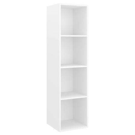 Vidaxl Väggmonterad Tv-bänk Vit 37x37x142,5 Cm Spånskiva Vit