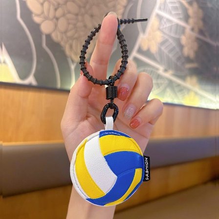 Lædernøgleringe, taskevedhæng til kvinder, volleyballvedhæng