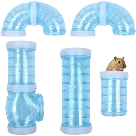Hamster Tunnel Rør, DIY Hamster Leke Tunneler for Bur, 8 P