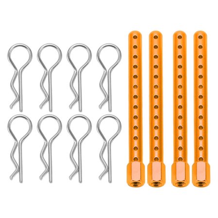 RC karosseristolpe i aluminiumlegering med høy styrke, RC-bilkarosserisøyle med spenne for HSP 94102 94122 94103 94123 1/10 gull