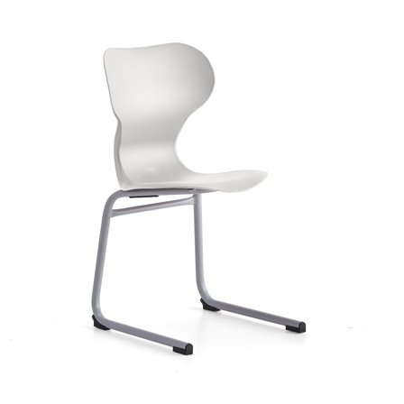 Stuhl BRIAN, Kufengestell, silber/hellgrau