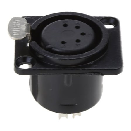 Guldpläterad XLR-F Ljudhögtalare Mikrofon Uttag Kontakt för DMX-Belysning