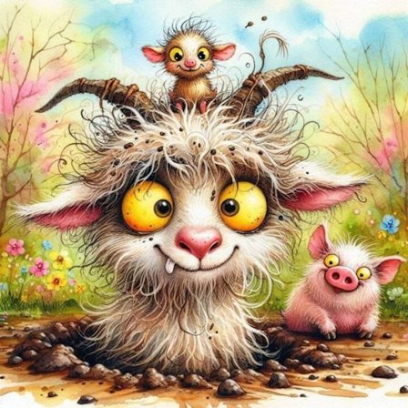 Poster Barnrum Rolig Djur 30x40 cm