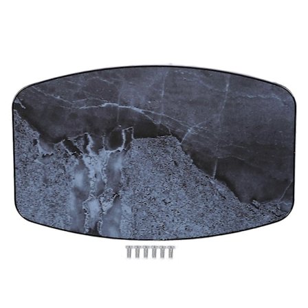 Bordplade i massivt træ, vandtæt, aftagelig tebordplade til autocamper, RV, bil, yacht, flydende brodæk, terrasse, mørk marmor