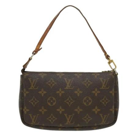 Louis Vuitton Vintage, Pre-owned Pochette Accessoires Monogram Bag Bruin, Dames, Maat:ONE Size,leather