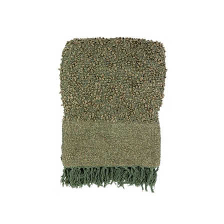Koristeellinen huopa, 180x240cm, oliivinvihreä kangas