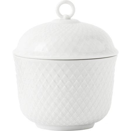Lyngby porcelæn Rhombe sukkerskål - Hvid | KitchenOne