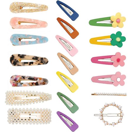 20 stk Perle Hårklipp Hårnåler Kvinner Jenter Barrettes