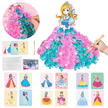 Creative Diy Poke Art Tyg Pussel Punktering Målning Poking Ritbrädor Kit