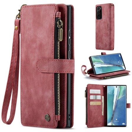 CaseMe Samsung Galaxy Note 20 Ultra 5G etui med lynlås og pung - Rød