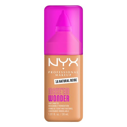 NYX PROFESSIONAL MAKEUP Make Em Wonder Foundation 16 Natural Beige, Makeup, Ansigt, Foundation