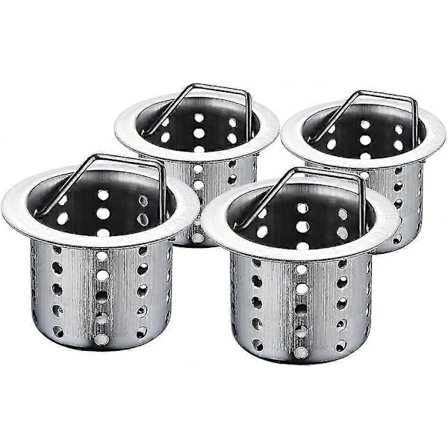 4-pakkaus kylpyammeen siivilöitä, 3,2–4,6 cm ruostumattomasta teräksestä valmistettu viemärin hiussihti kylpyammeeseen ja pesualtaaseen – kylpyammeen 