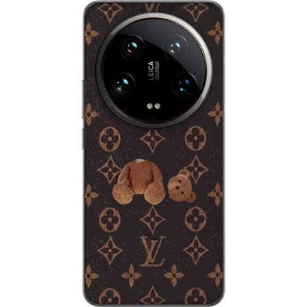 Yhteensopiva Puhelinkuori Xiaomi Xiaomi 14 Ultra Ylellinen monogrammikuvio rikkinäisellä nalletaustalla pimeässä muotiestetiikassa