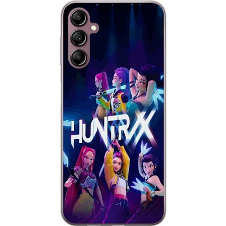 Yhteensopiva Puhelinkuori Samsung Galaxy A14 5G Kpop-inspiroima Huntrix-ryhmä värikäs näyttämökuvaus, jossa on tyttövoimainen esteettisyys ja neonvalo