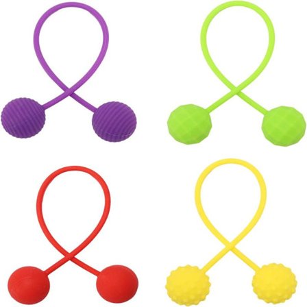 4-pack Fidgetbollar | 4 Unika Texturerade Silikon Stressreducerande Leksaker för Vuxna & Tonåringar - Present till Män & Kvinnor