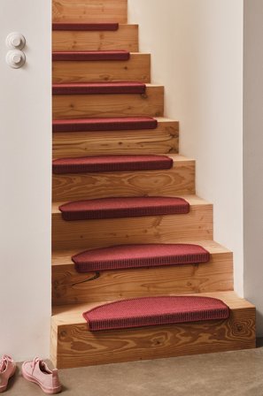 Jotex - Trappetrinnsteppe Sisal 10-pk Sisal Rød farge SIENNA - Kjøp Trappetrinnstepper hos Jotex