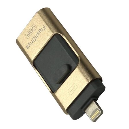 Lightning/Micro-USB-Minne (Spara ner från din telefon) 128Gb