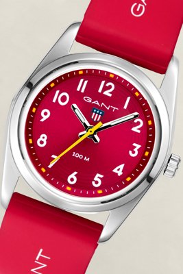 GANT - Graduate Klokke med Rød Silikonrem (2-6 år) red