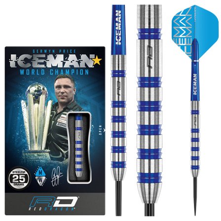 Gerwyn Price Iceman Challenger Steel Tip Darts 25g