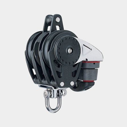 Harken 75mm Triple Ratchamatic Block - Swivel, Becket, Cam Cleat (2686)