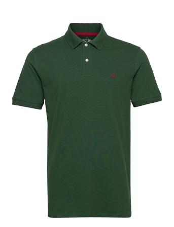 Slh Aze Ss Polo W Polos Short-sleeved Grønn Selected Homme